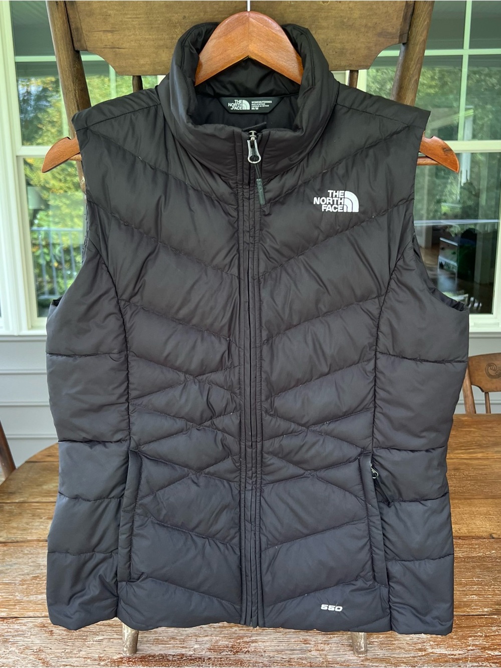 The North Face Black 550 Down Quilted Puffer Vest Womens Medium Aconcagua